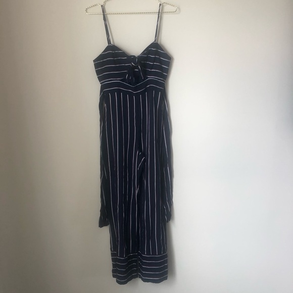 Bardot Lulu Jumpsuit in Navy Stripe - Picture 3 of 7